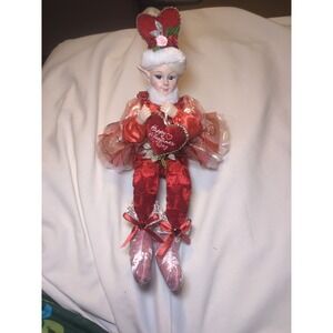 Cynthia Rowley Valentine Day Victorian Shelf Sitter Elf Doll Fairy Princess 16"